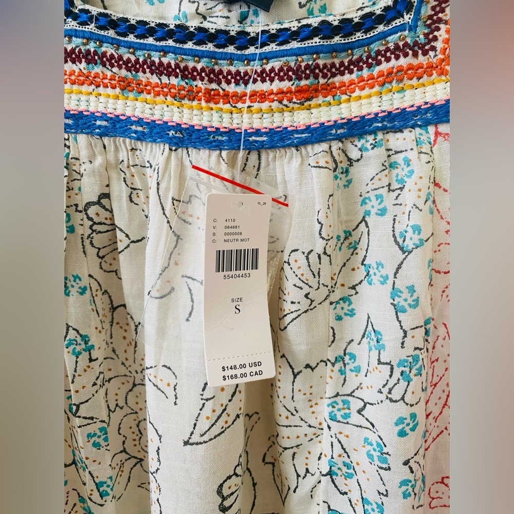 Anthropologie Maeve Paolina Tasseled Blouse S - Picture 4 of 7